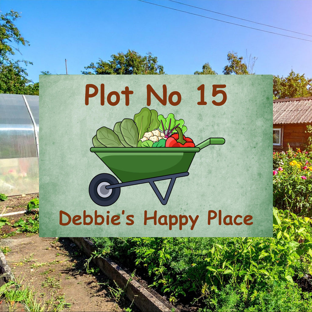 Allotment Sign Customised With Your Words, Create that special gift! Metal, Waterproof