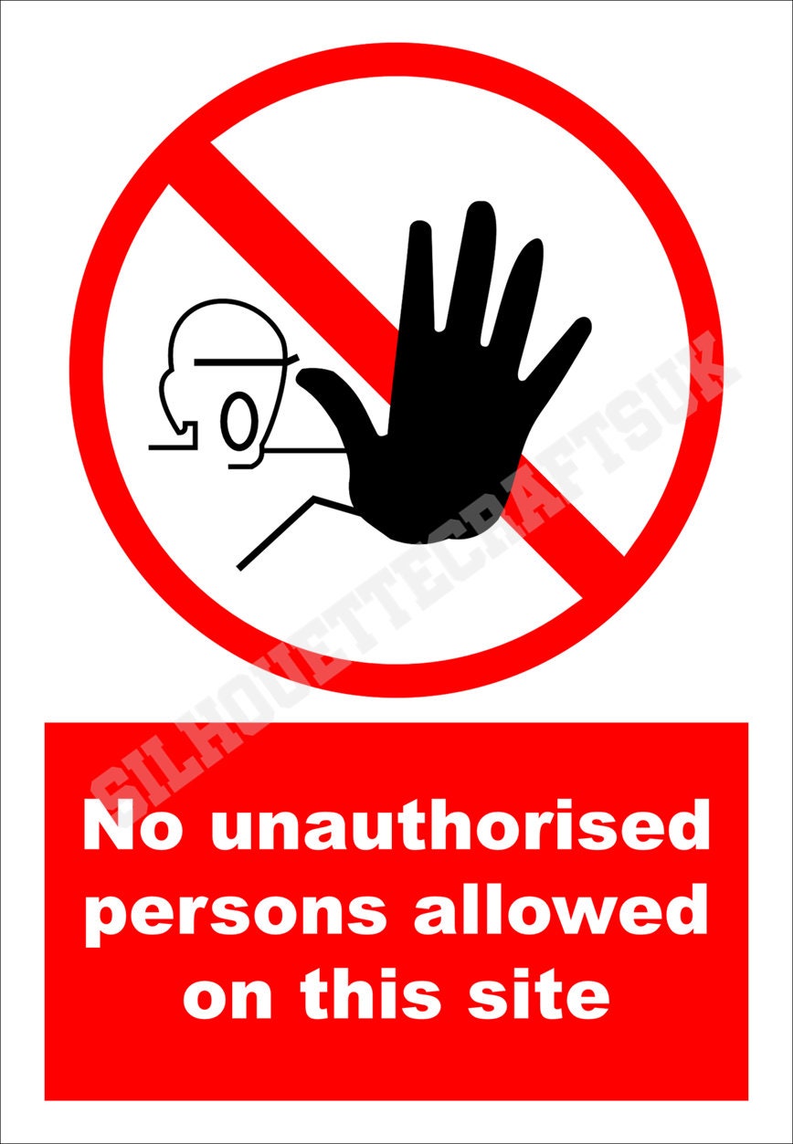H&S No Unauthorised Persons Allowed  On This Site Metal Sign - 3 sizes available