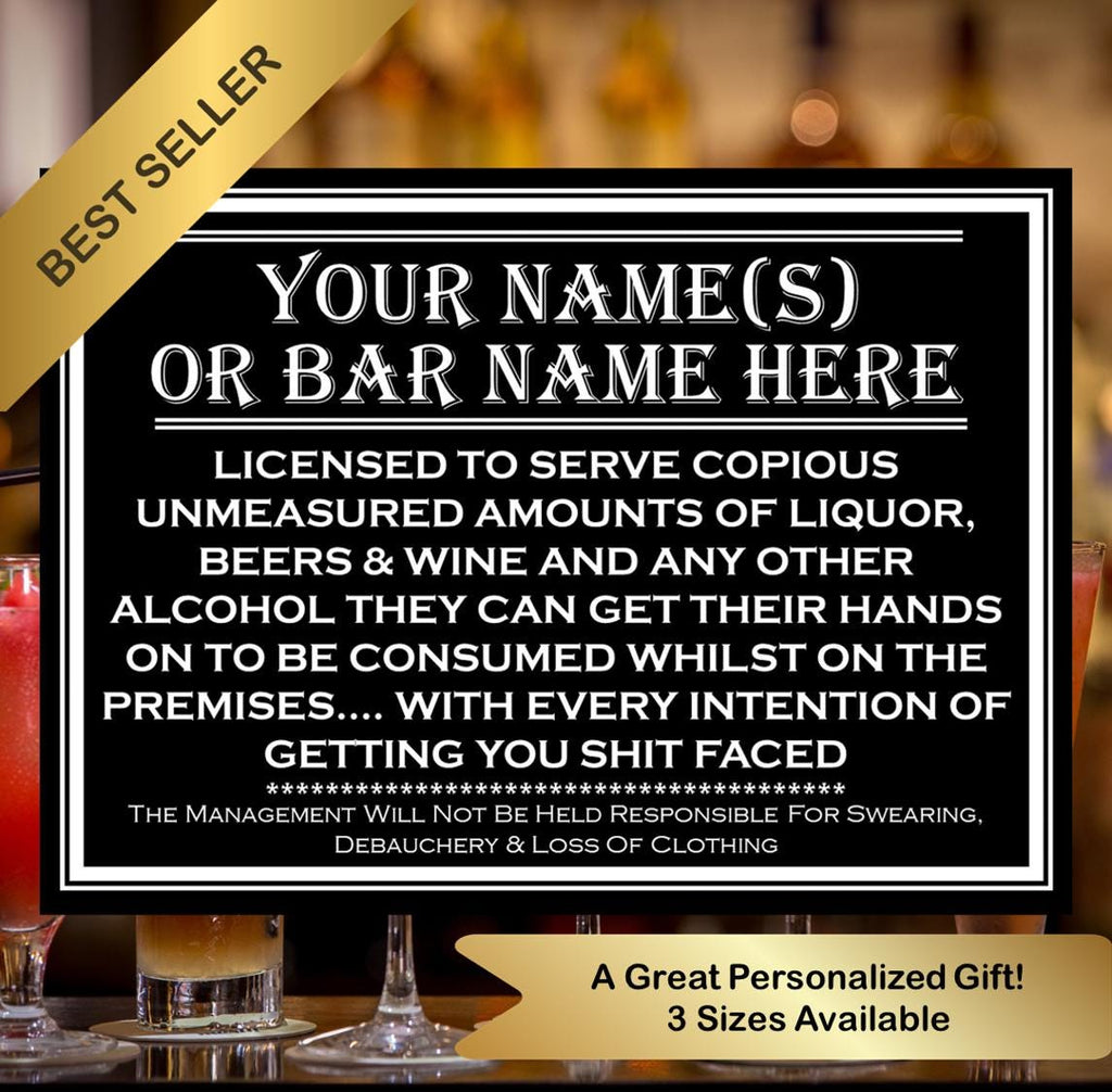 Personalized Licensee Aluminum Sign - Custom Name Wall Decor
