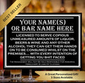 Personalized Licensee Aluminum Sign - Custom Name Wall Decor