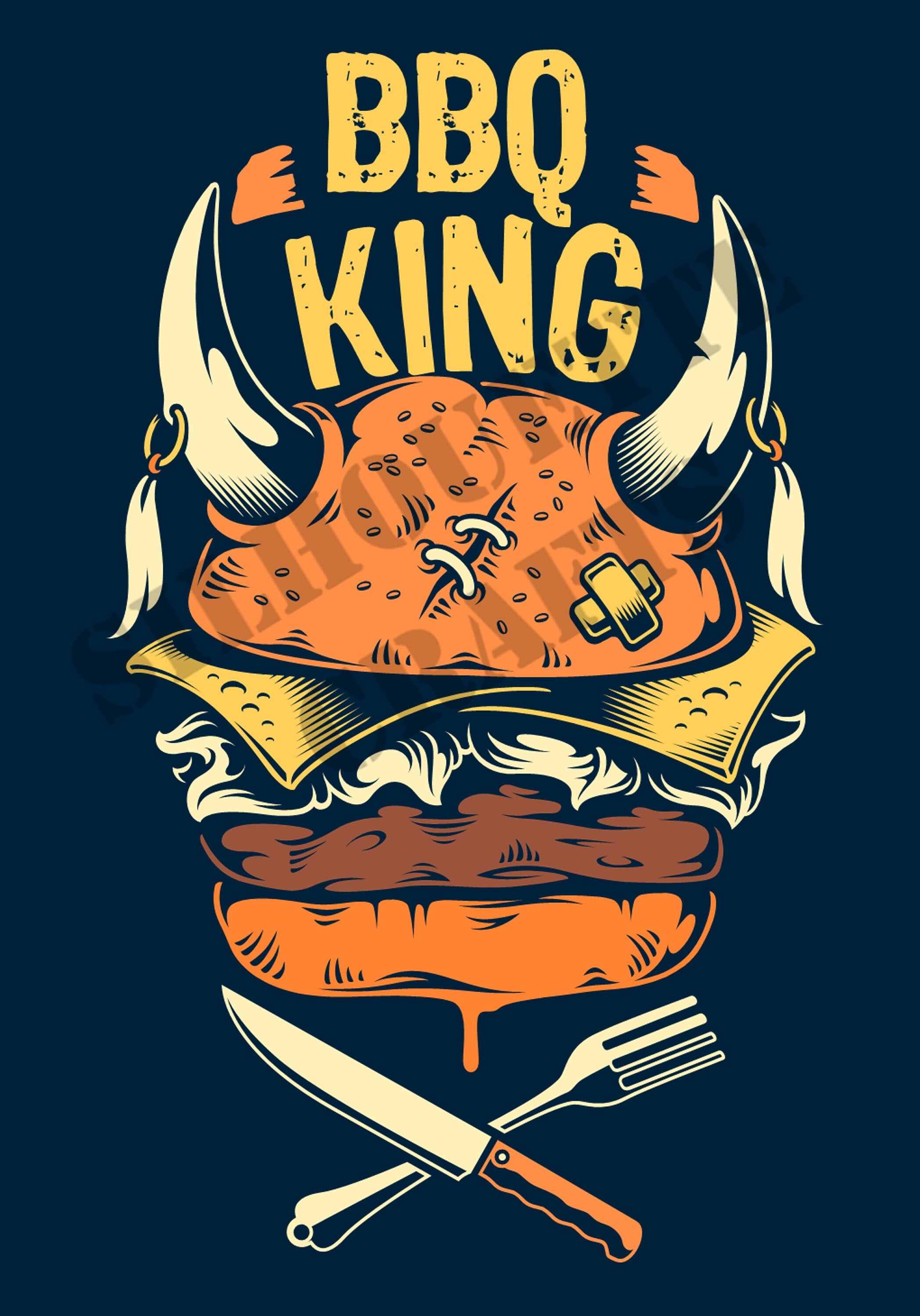 BBQ King Funny Metal Plaque/Sign BBQ, Bar, Man Cave,