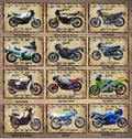 2 Stroke Motorcycle Metal Sign: Man Cave Garage Decor (8x6 inch)