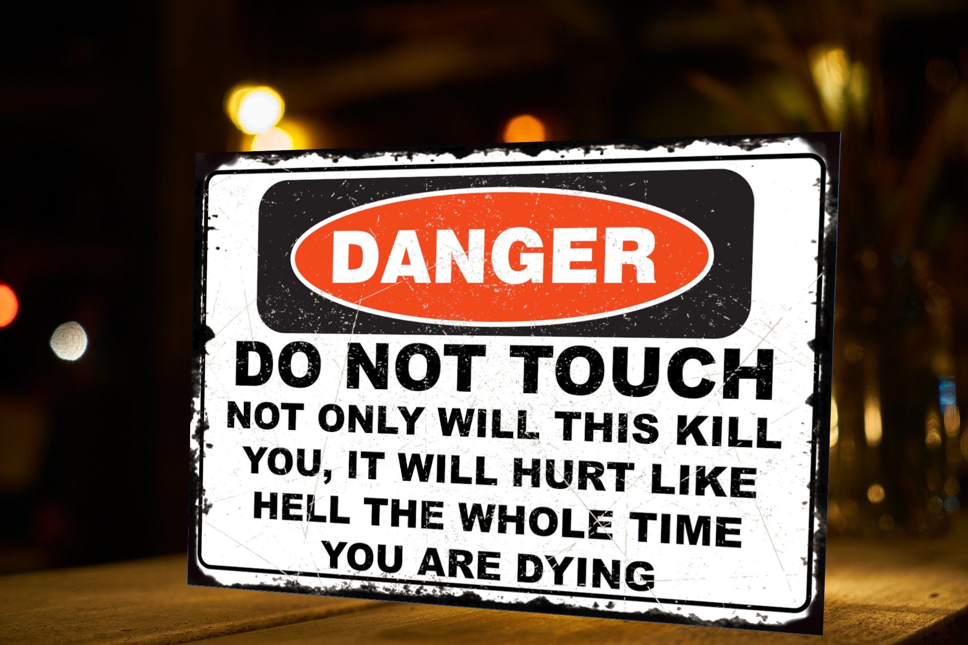 Funny Danger Metal Plaque/Sign, Gate Garage, Shed, Bar, Man Cave