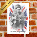 Noel Gallagher Tribute Metal Poster Art Illustration