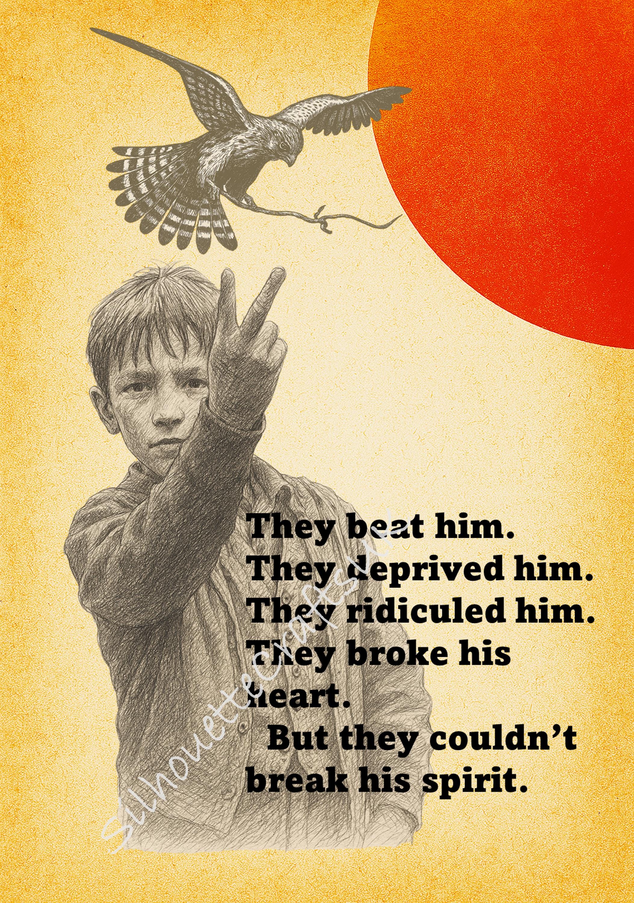 Kes Tribute: Cult British Classic Movie  Metal Poster Art Illustration