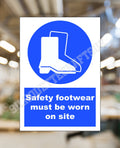 H&S Safety Footwear Must Be Worn  Metal Sign - 3 sizes available