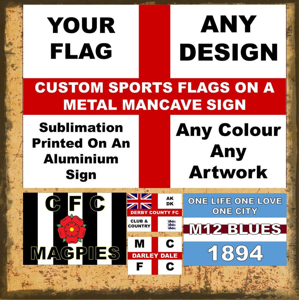 Custom Flag Metal Sign: Personalized Man Cave Decor