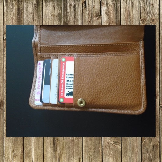 In Case Of Emergency Medical Alert Cards, Allergies, Medical Details Fully Personalised
