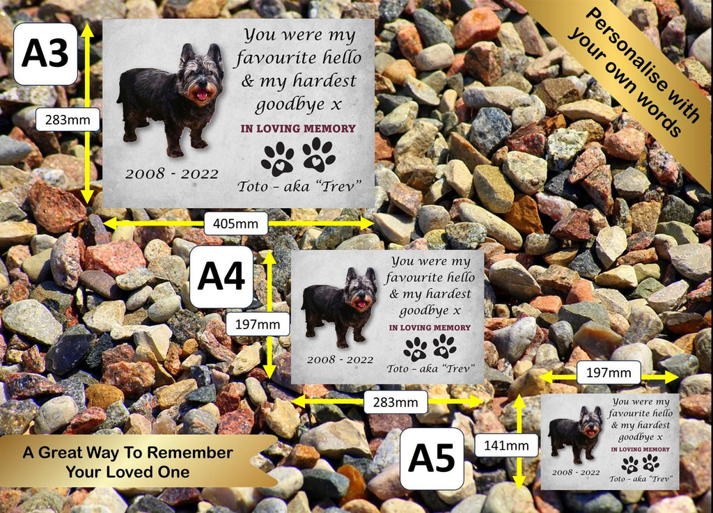 Personalized Pet Memorial Plaque: Weatherproof Aluminum with Photo