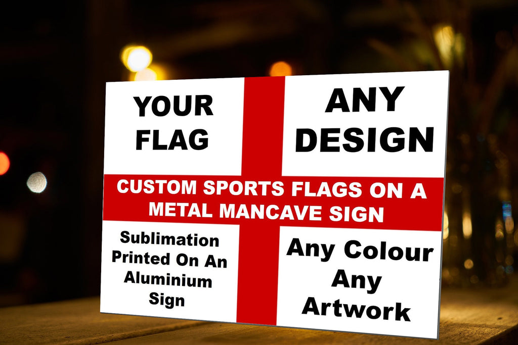 Custom Flag Metal Sign: Personalized Man Cave Decor