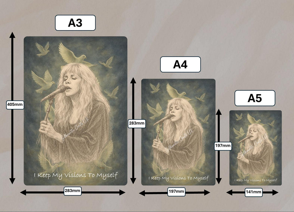 Stevie Nicks Tribute Metal Poster Art Illustration