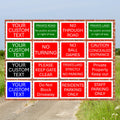 Customizable Information Signs: Business & Commercial Use