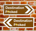 Funny Rude Destination Metal Road Sign: Man Cave Decor