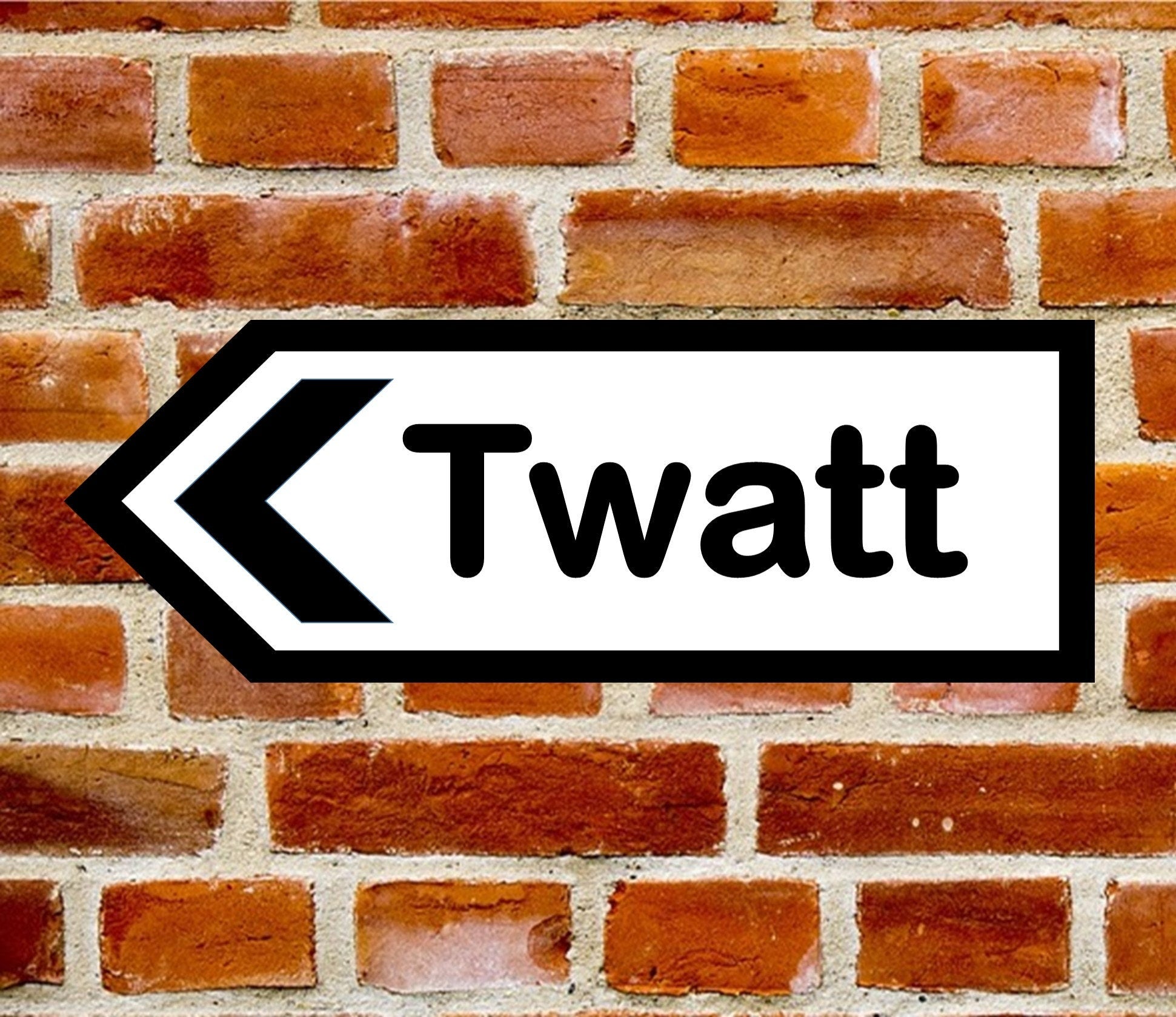 Funny Rude TWATT, ORKNEY, Metal Road Sign Left Or Right Two Sizes Available