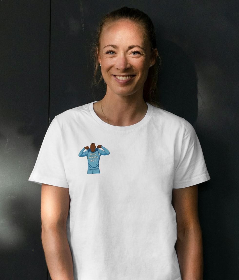 Why Always Me? Tshirt Manchester City - Faceless Heroes - Mario - Choice of 4 colours