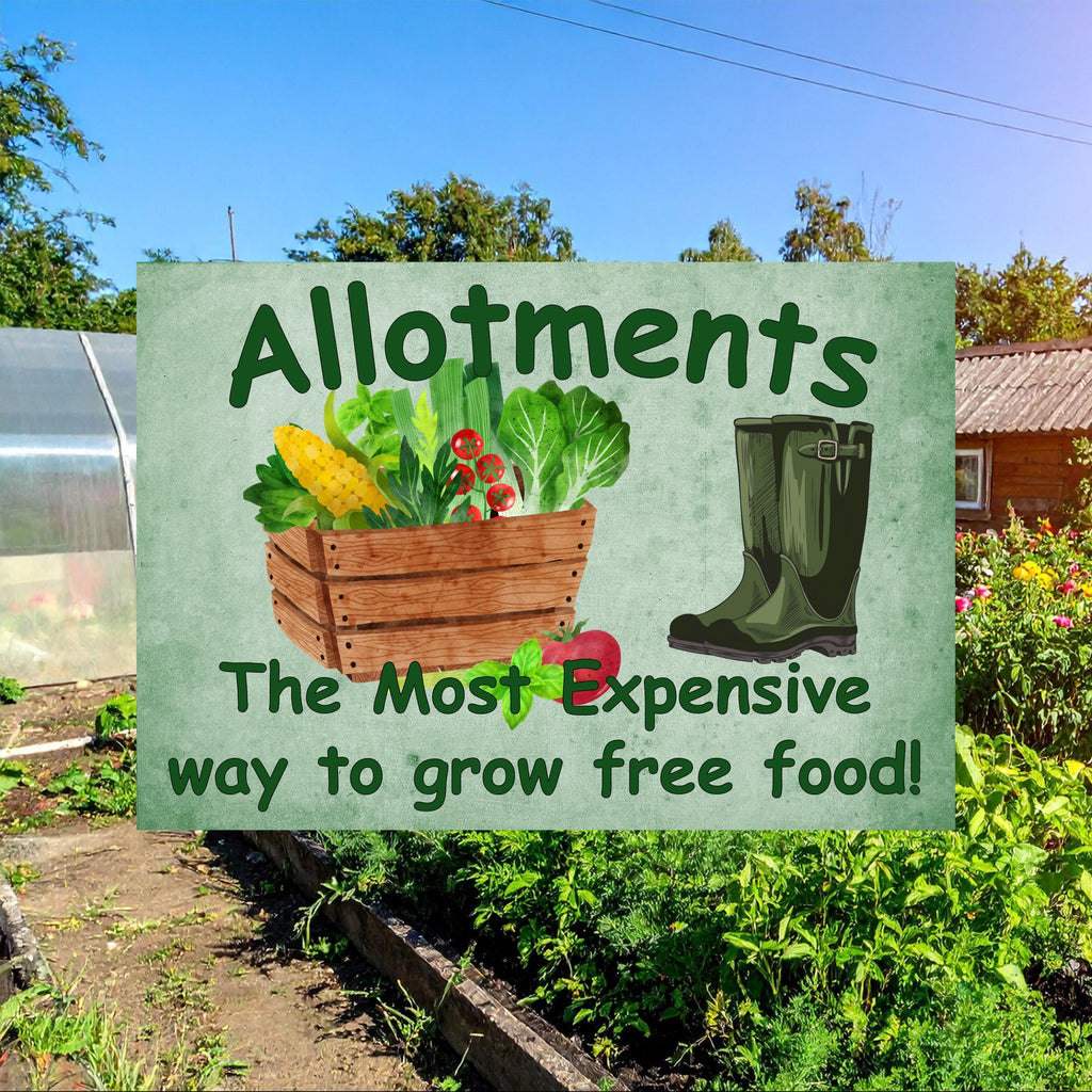 Allotment Sign Customised With Your Words, Create that special gift! Metal, Waterproof