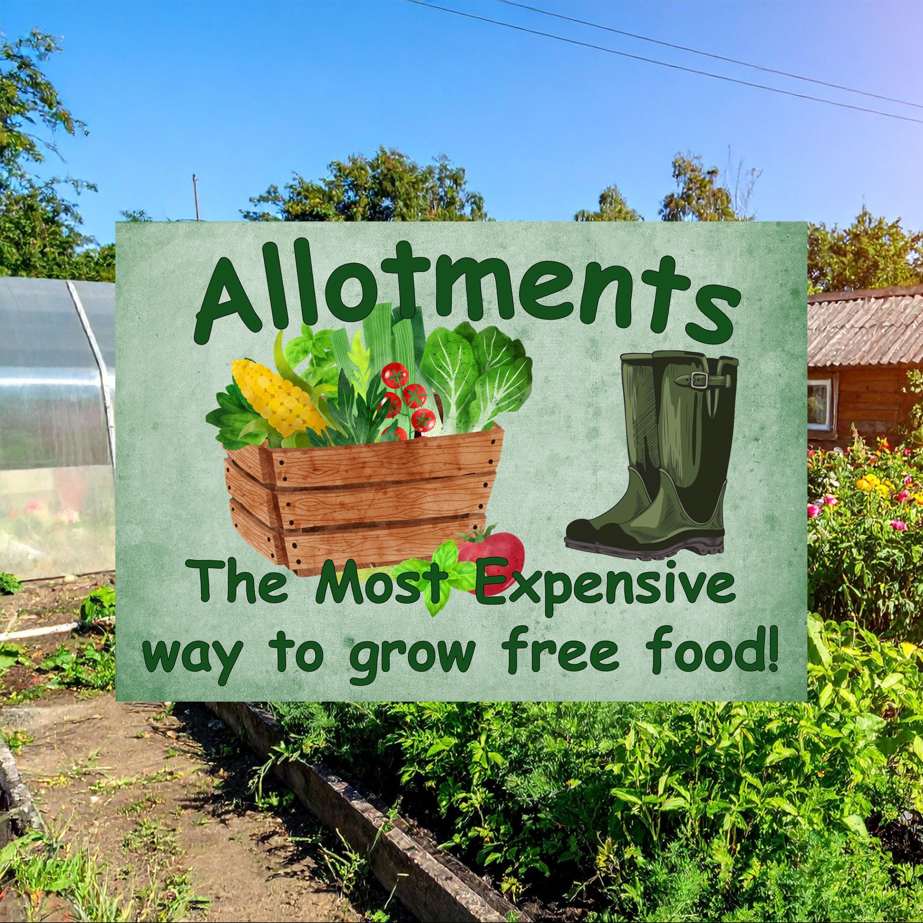 Allotment Sign Customised With Your Words, Create that special gift! Metal, Waterproof