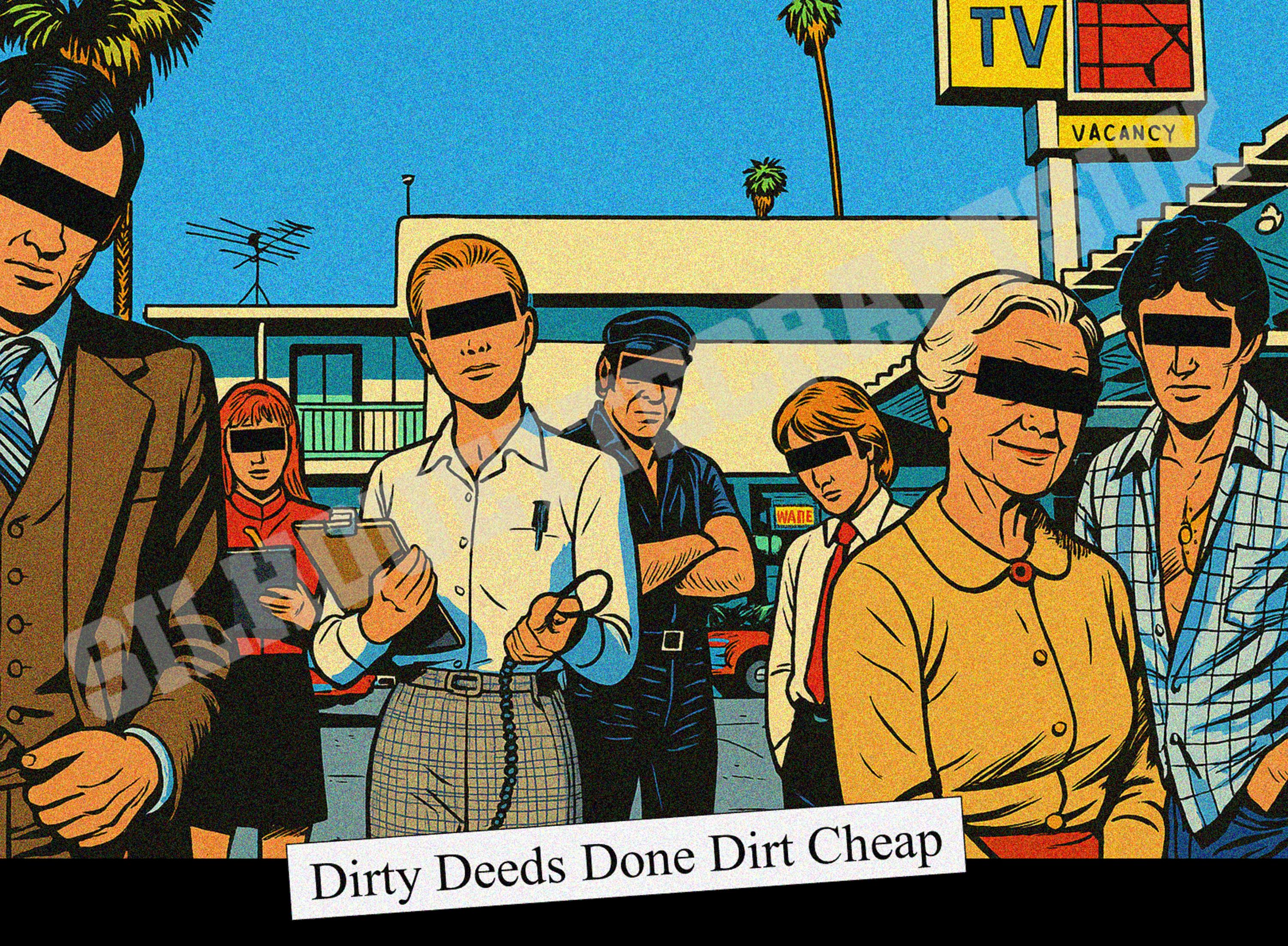 Dirty Deeds Done Dirt Cheap Album Cover Inspired T-Shirt - Choice of 5 Colours