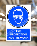 H&S Eye Protection Must Be Worn Metal Sign - 3 sizes available