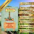 Allotment Sign Customised With Your Words, Create that special gift! Metal, Waterproof