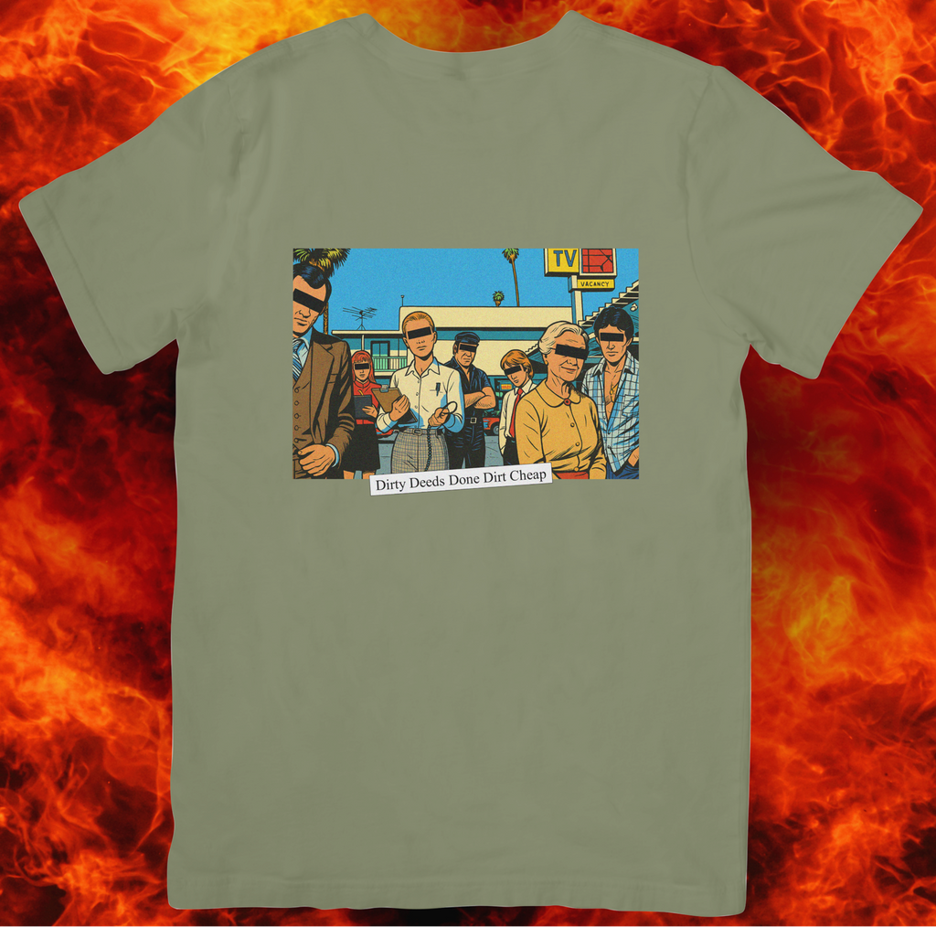 Vintage Rock Comic Art T‑Shirt – Dirty Deeds Edition