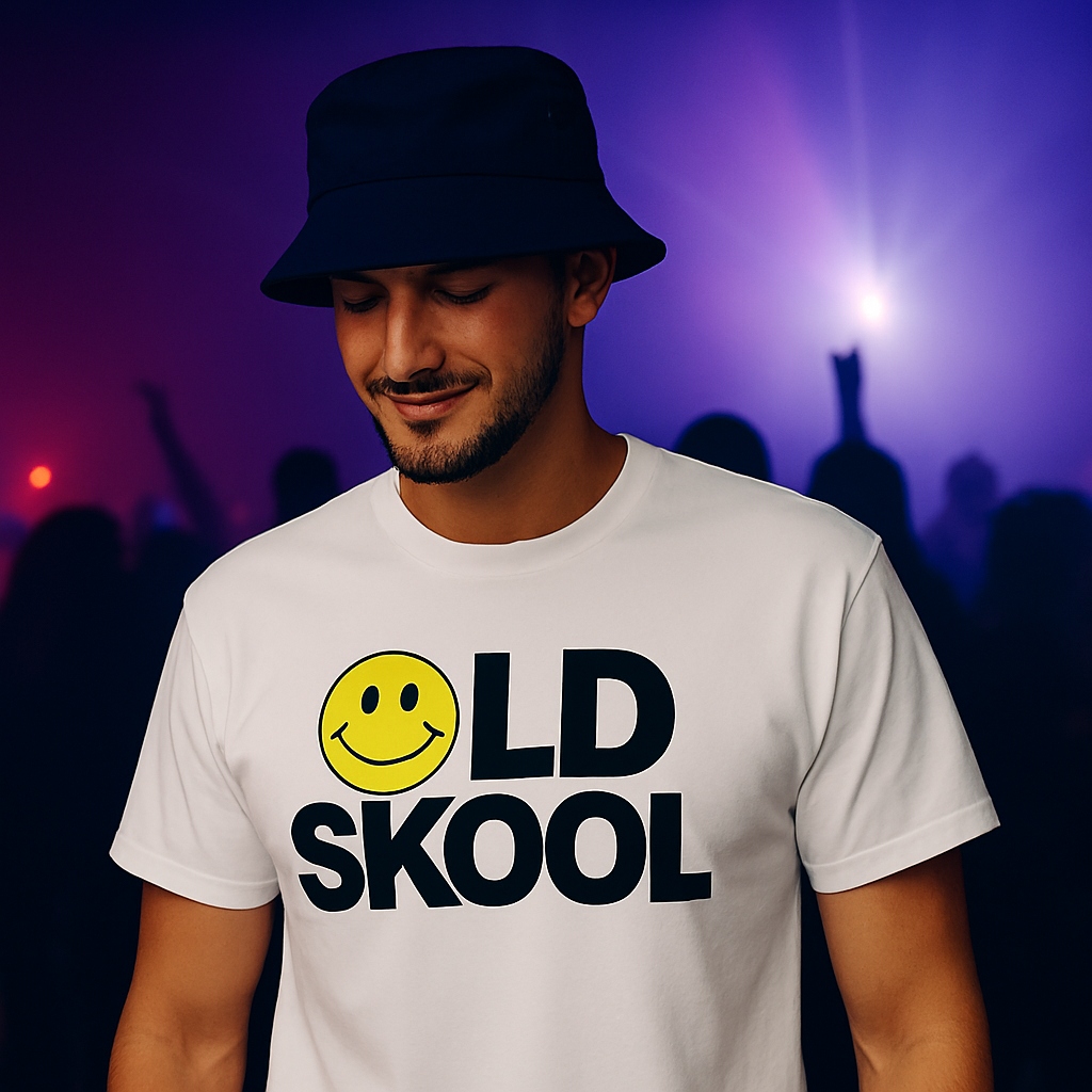 OLD SKOOL Raver T-Shirt – Smiley Face Festival Tee
