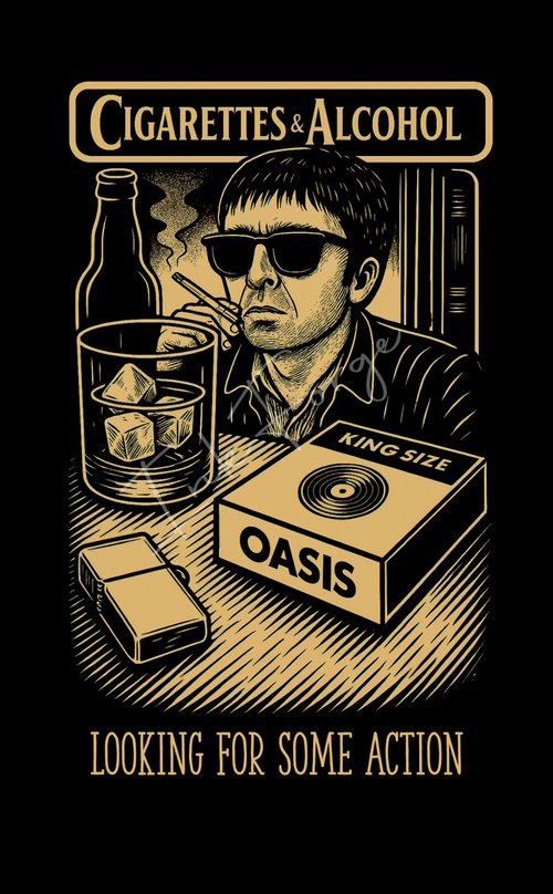 Cigarettes & Alcohol – Noel‑Inspired T‑Shirt