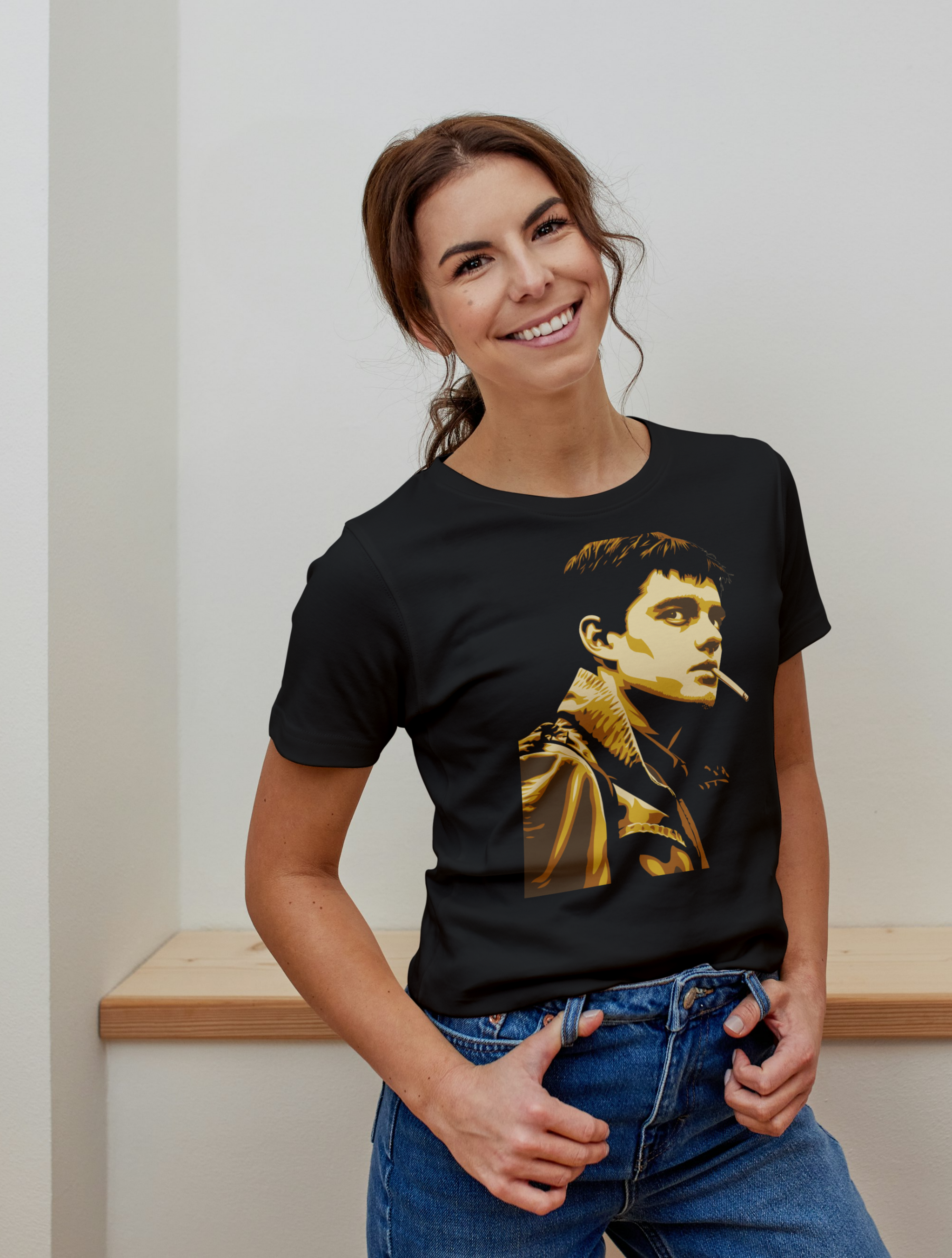 Stylised Ian Curtis Illustration T‑shirt