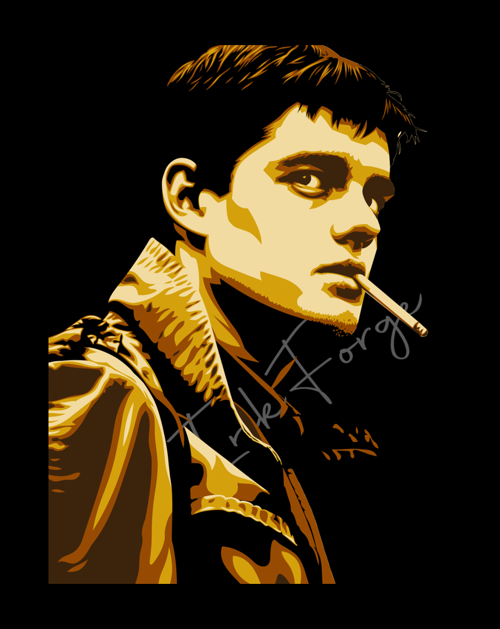 Stylised Ian Curtis Illustration T‑shirt