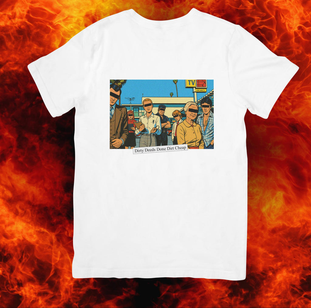 Dirty Deeds Done Dirt Cheap Album Cover Inspired T-Shirt - Choice of 5 Colours