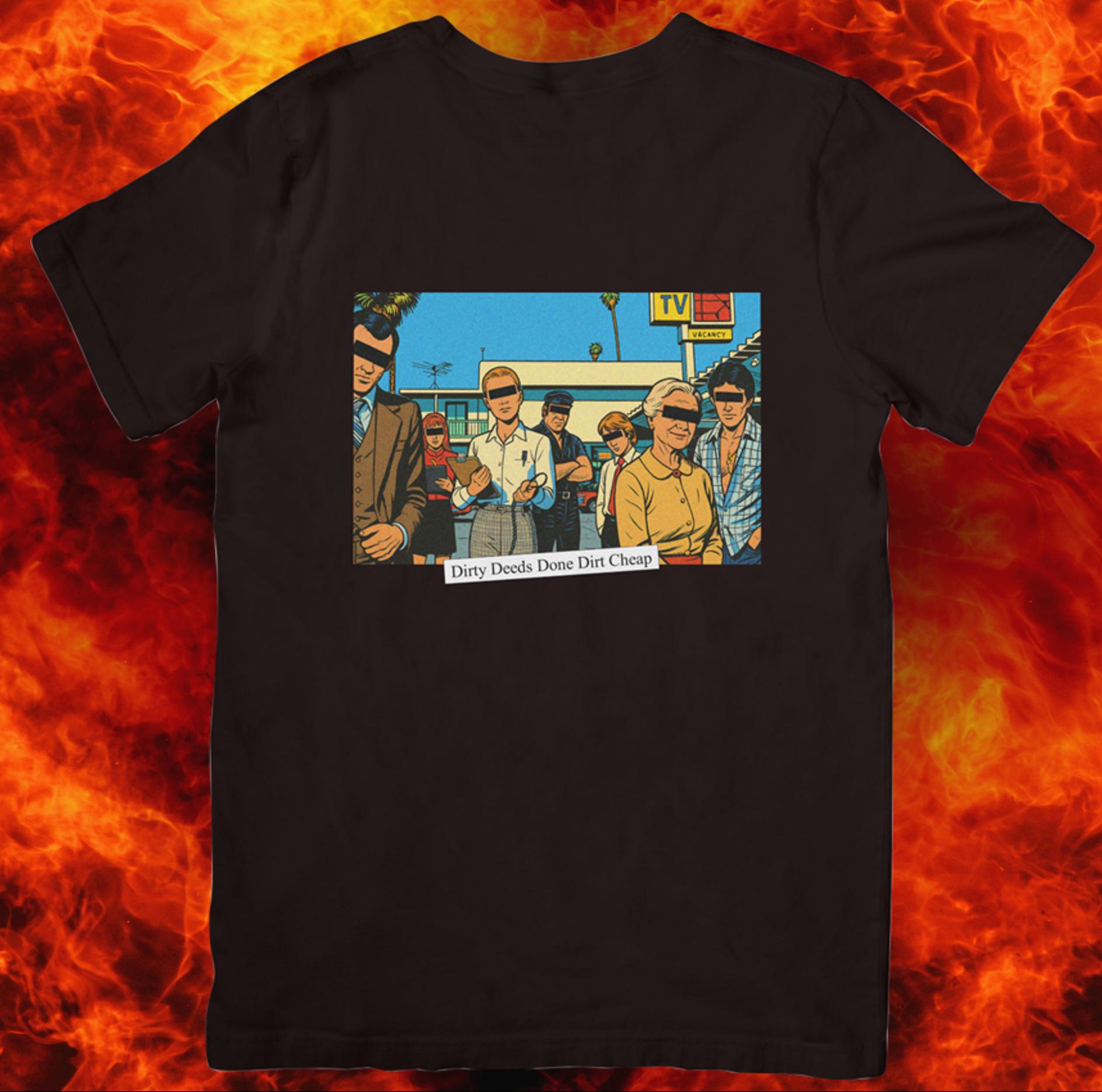 Dirty Deeds Done Dirt Cheap Album Cover Inspired T-Shirt - Choice of 5 Colours