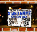 CREATE YOUR OWN! Retro Vintage Football Turnstile Metal Sign Any Club Any Ground