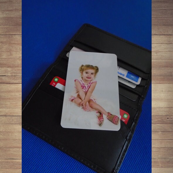 Personalised Keepsake Durable Aluminium Mini Card for Wallet/Purse Insert
