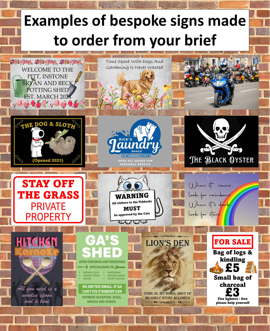Personalized Metal Sign: Custom Text, Logo, or Graphics - Weatherproof