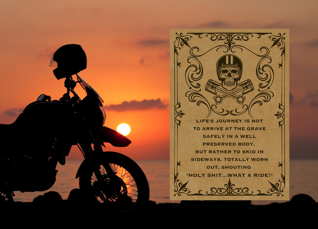 Life's A Journey Metal Poster: Garage, Shed, Man Cave Decor