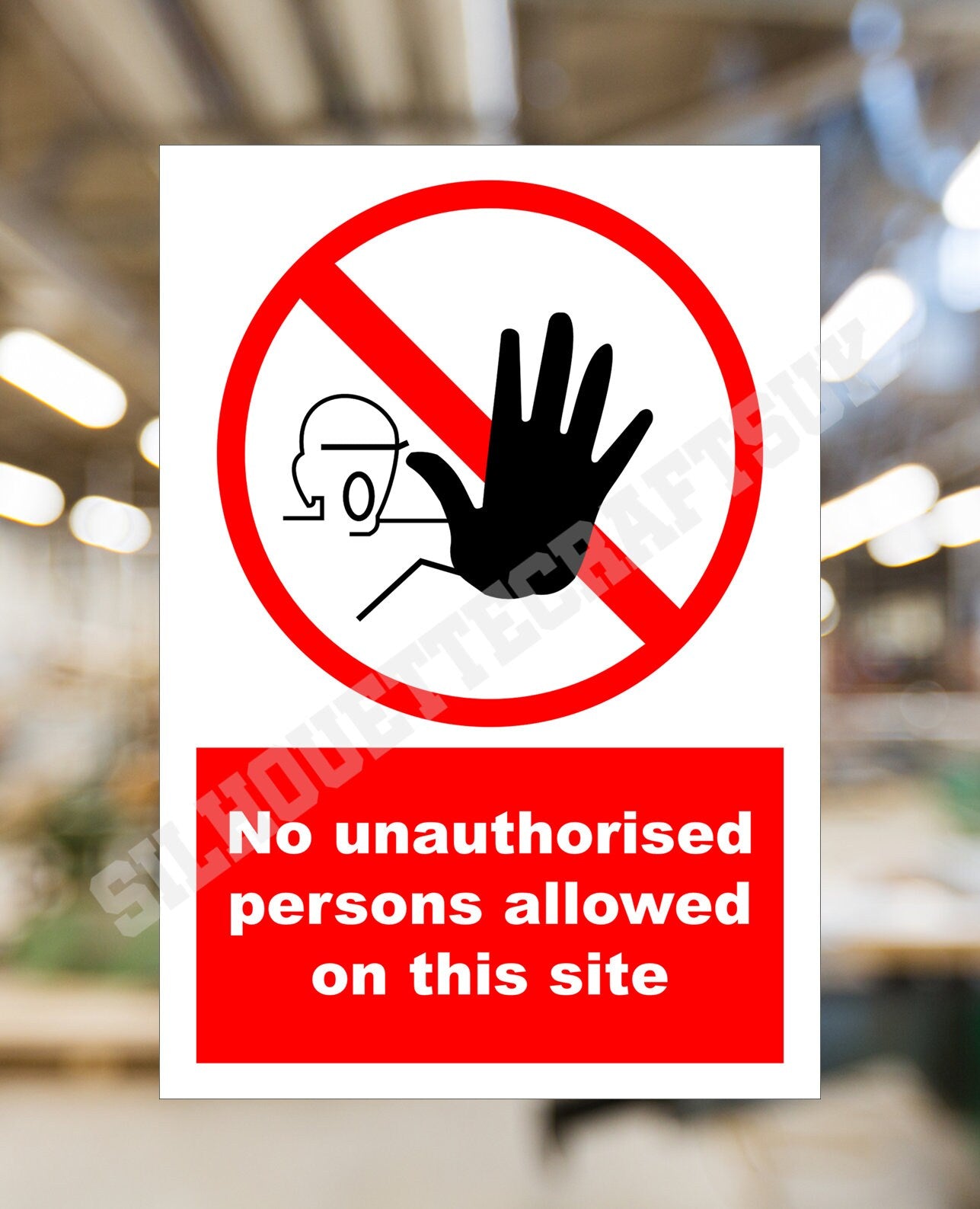H&S No Unauthorised Persons Allowed  On This Site Metal Sign - 3 sizes available