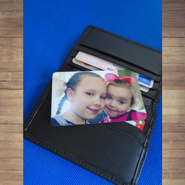 Personalised Keepsake Durable Aluminium Mini Card for Wallet/Purse Insert