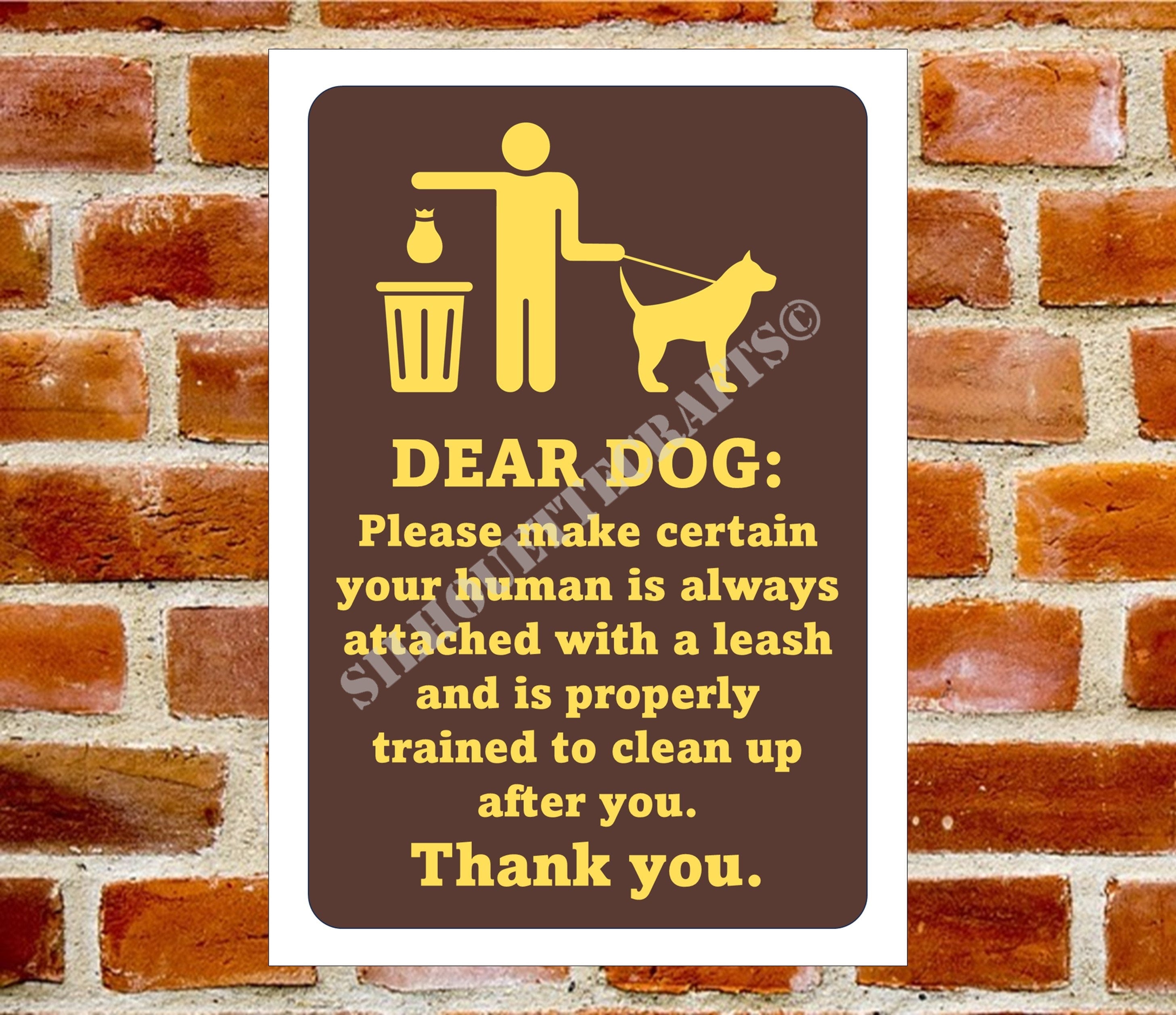 No Pooping! Metal sign, waterproof, suitable for outdoor use.