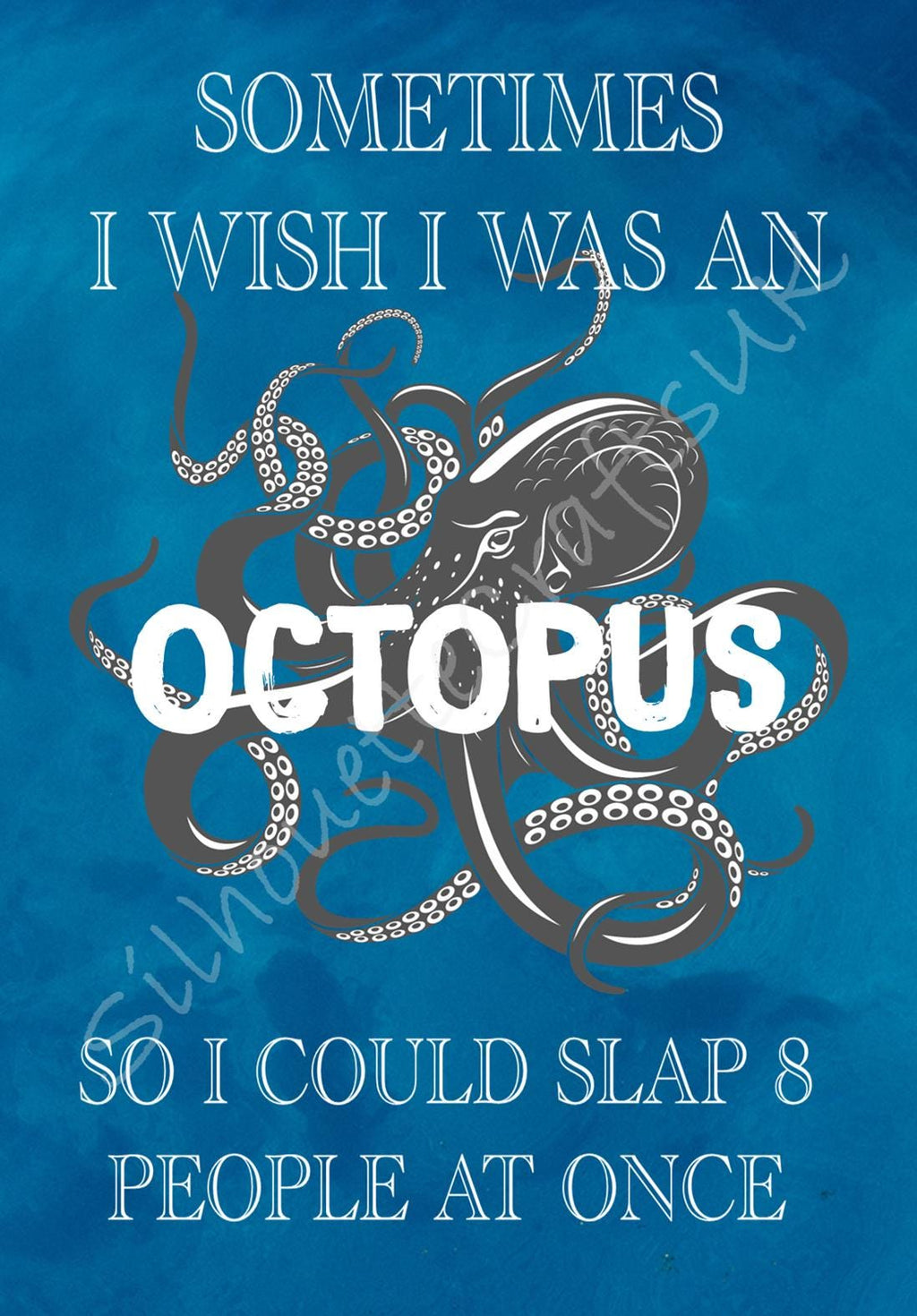 Octopus Funny Metal Poster, Sign for Home, Garage, Shed, Bar, Man Cave