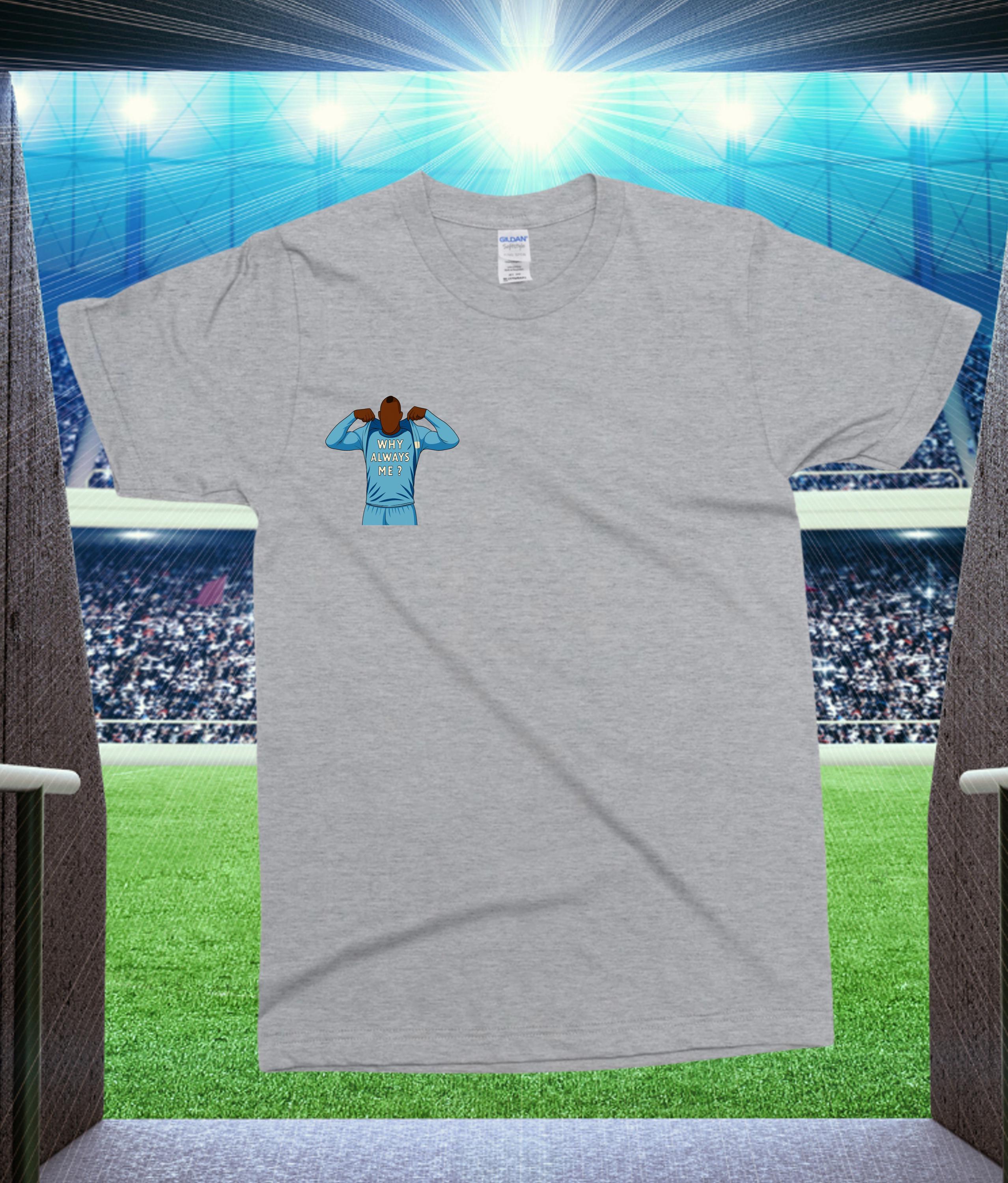 Why Always Me? Tshirt Manchester City - Faceless Heroes - Mario - Choice of 4 colours