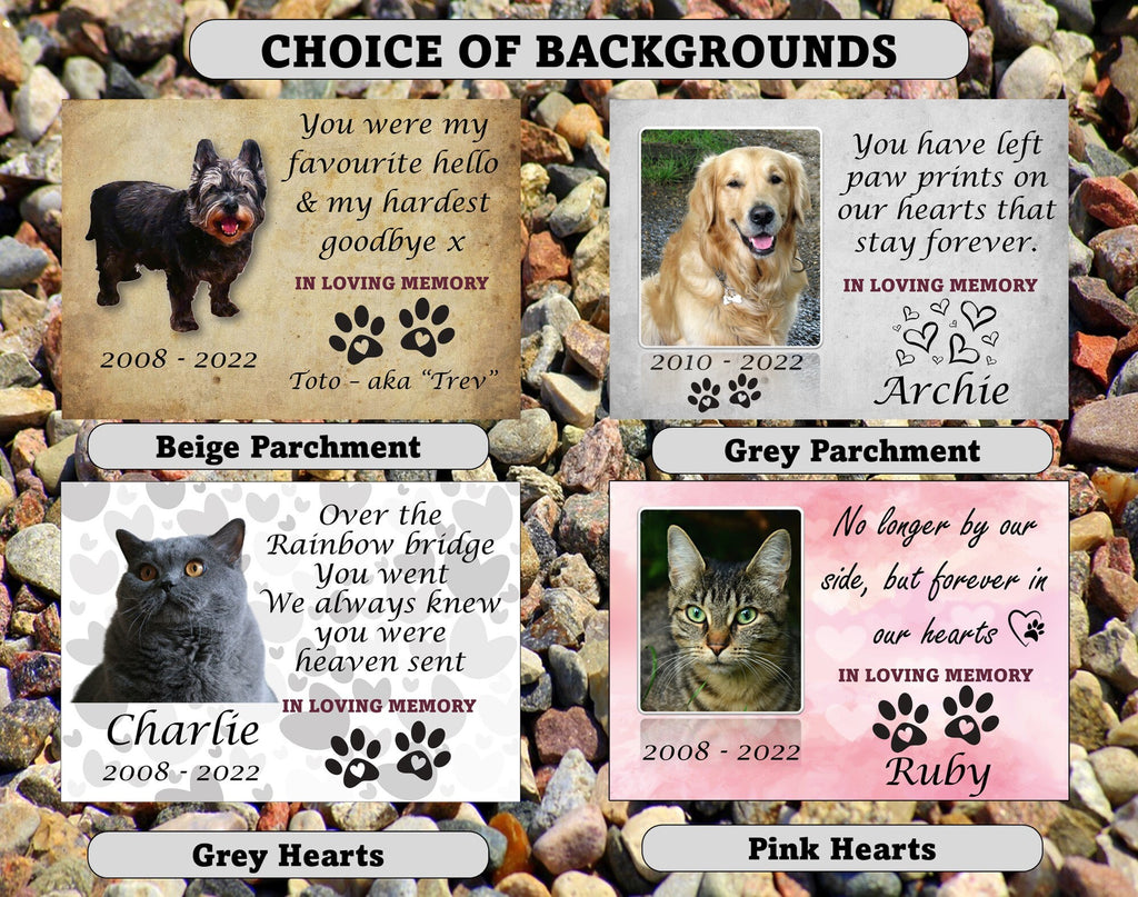 Personalized Pet Memorial Plaque: Weatherproof Aluminum with Photo