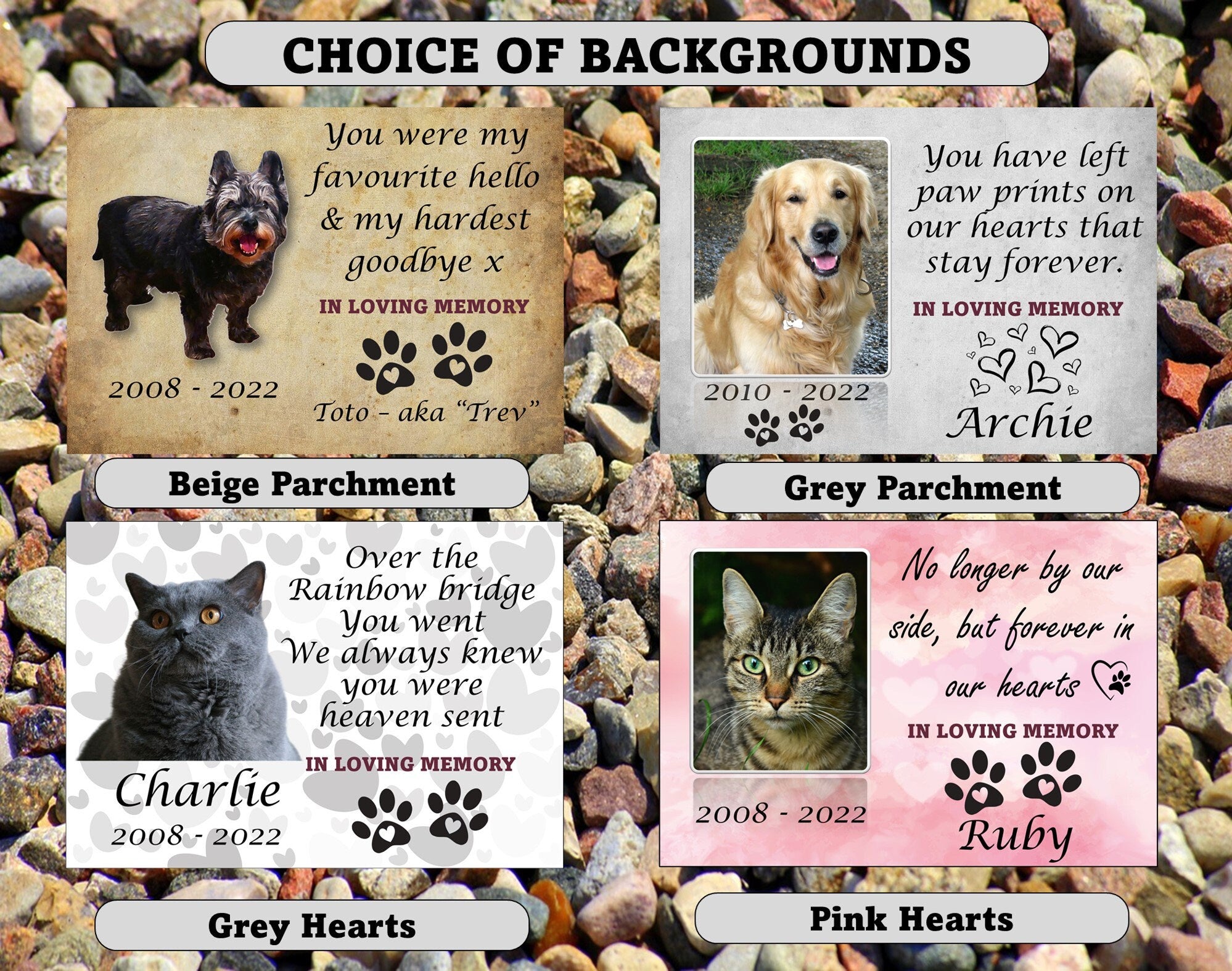 Personalized Pet Memorial Plaque: Weatherproof Aluminum with Photo