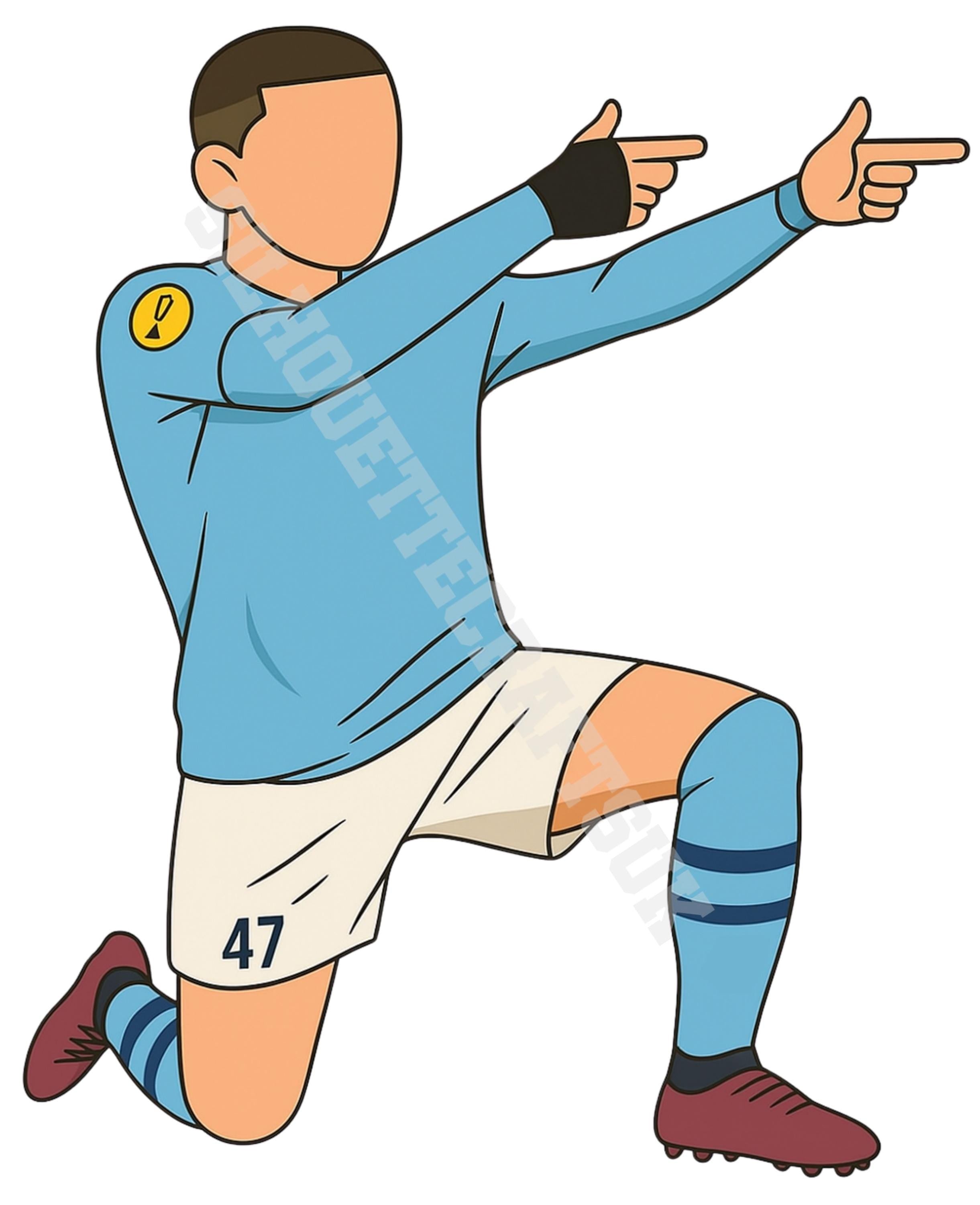 The Sniper - Manchester City - Faceless Heroes - Phil - Choice of 4 colours