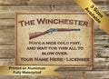 The Winchester Pub/Bar Personalised Aluminium Sign Custom With Your Text