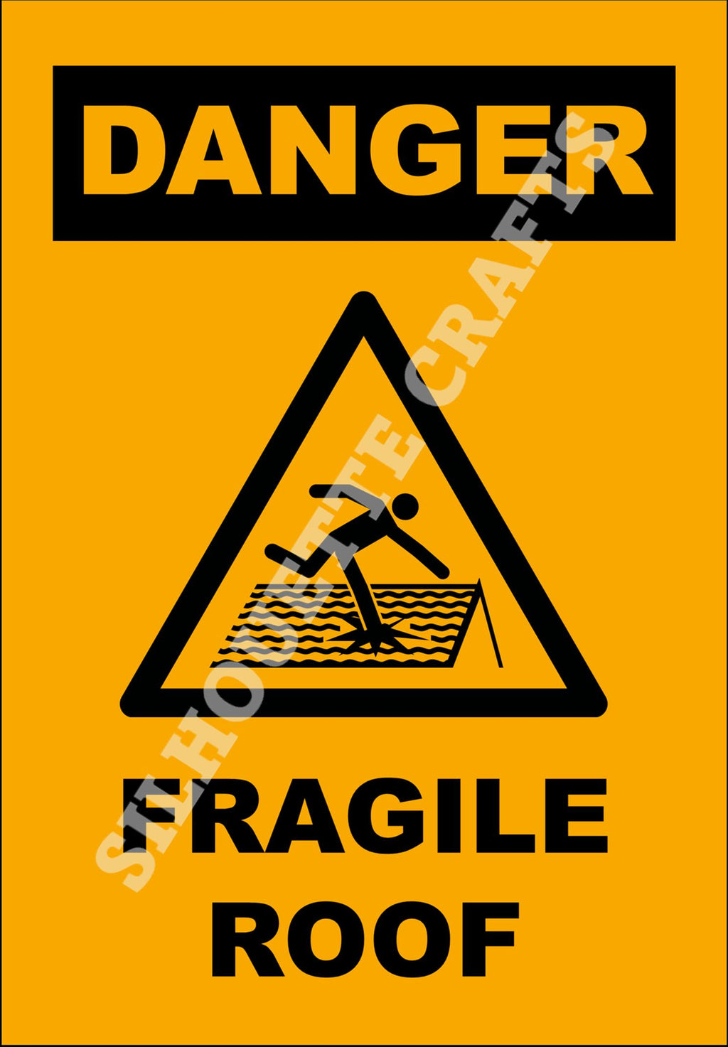 H&S Fragile Roof Metal Sign - 3 sizes available
