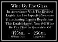 Licensing Law - Wine By The Glass 175ml - 250ml